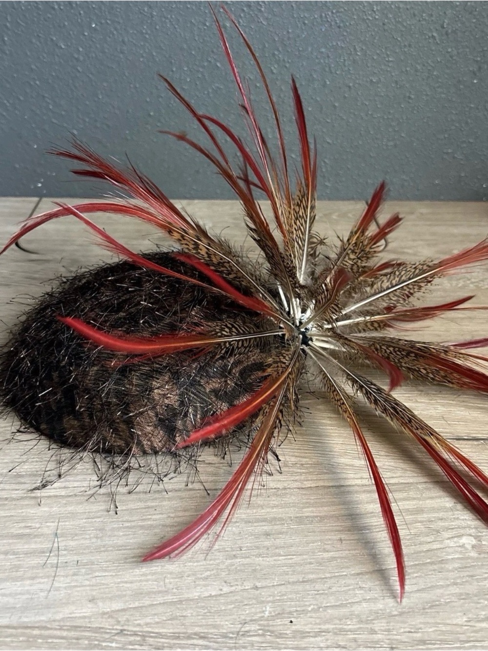 Vintage Arturo Rios Feather  Butterfly USA  Derby, Church,  Hat